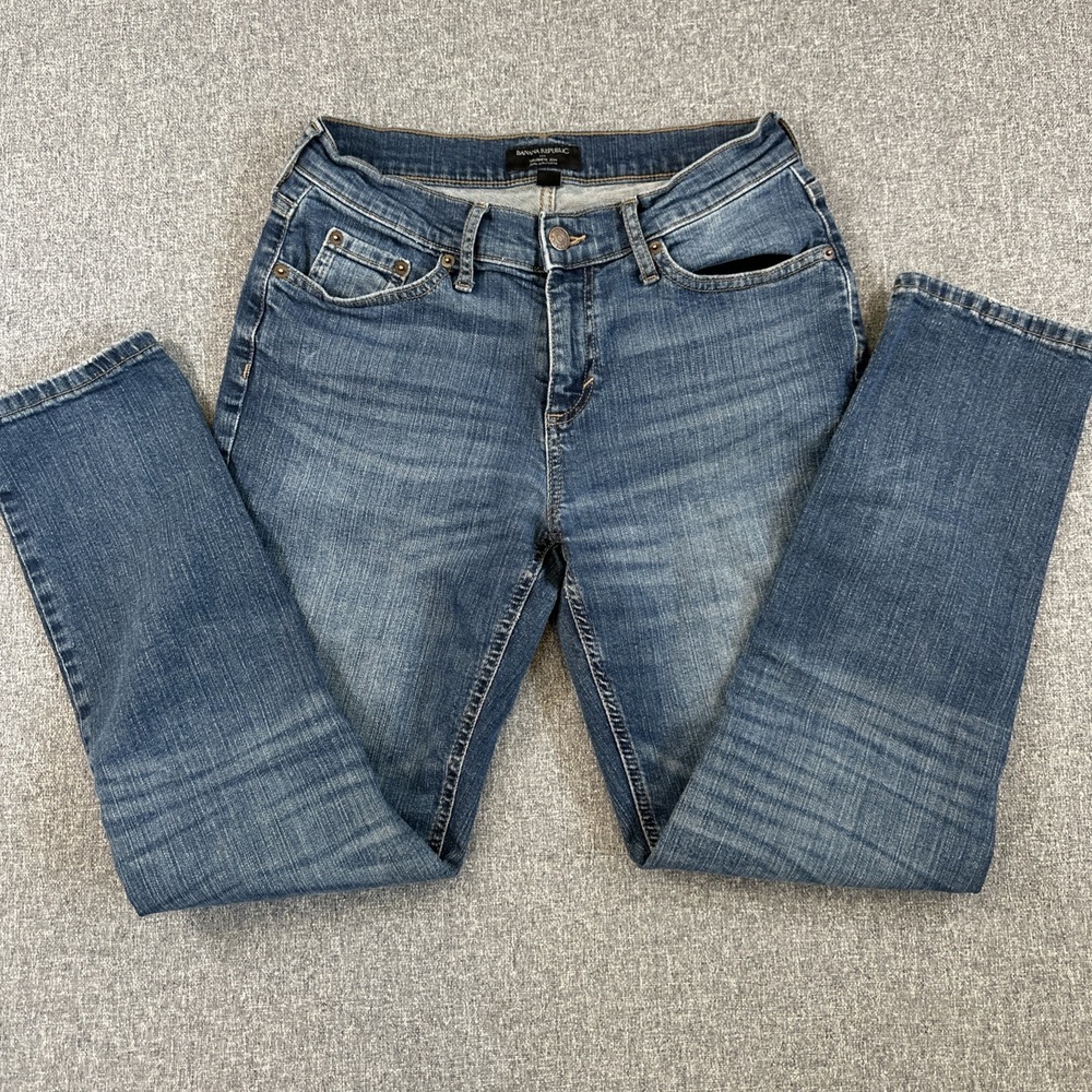 Banana‎ Republic Girlfriend Jeans Womens 26/2 Blue Wash Stretch Denim Pants